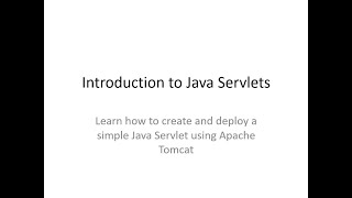 Java Servlet Tomcat Deployment Presentation