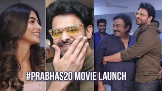 Prabhas New Movie Opening Video | Pooja Hegde | #Prabhas20 | Manastars