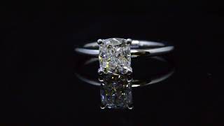 Natural Cushion Cut Diamond Engagement Solitaire Ring GIA Certified  - 22639