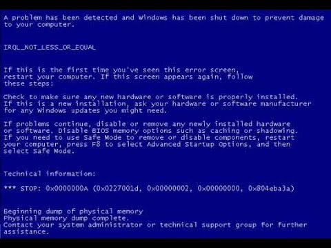 How To Fix 0x0000000A IRQL_NOT_LESS_OR_EQUAL BSOD