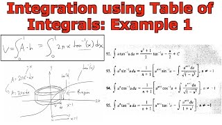 Integration using Tables of Integrals: Example 1