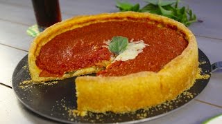 #وجبات_15_ثانية | البيتزا العميقة 15s | Deep dish pizza#