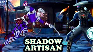 Shadow Fight 3. I Defeated Grand Dangerous Show with Shadow Artisan Set.  DESTROYING CLOWNS!