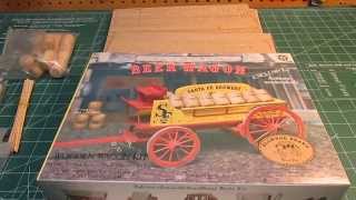 Allwood Beer Wagon Santa Fe Brewery 1977 Model Kit Open Box Review