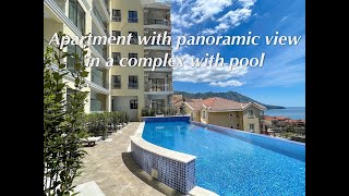 SOLD!  Apartment with panoramic view in a luxury residential development with pool in Montenegro