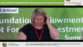 Amanda Mayer: Relation Of Values \u0026 Impact Investing | FOUNDATION, ENDOWMENT \u0026 NON-PROFIT INVESTMENT