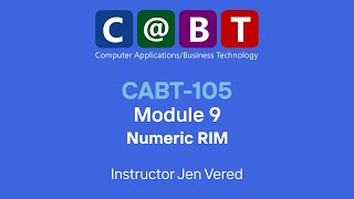 CABT 105: Numeric RIM