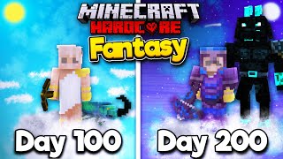 I Survived 200 Days in a FANTASY WORLD in Hardcore Minecraft... Here's What Happened
