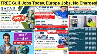 FREE Gulf Jobs Today! Europe jobs, gulf jobs 2025, dubai jobs, Kuwait jobs, Iraq jobs, Oman jobs