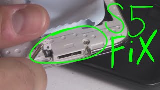 Fixing Samsung S5 charging power port cover guide