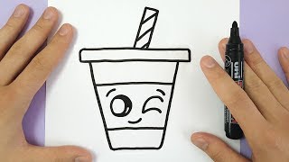HOW TO DRAW A CUTE DRINK - SUPER EASY AND KAWAII - By Rizzo Chris