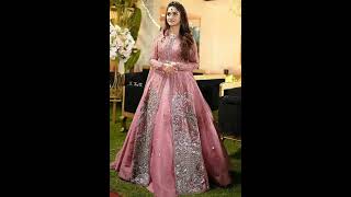 beautiful front open gown and frocks design for wedding. beautiful front open frock collection