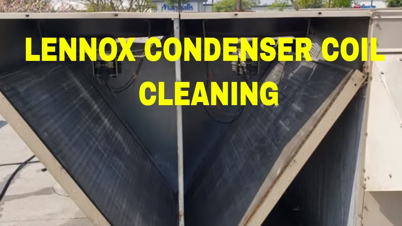 LENNOX CONDENSER COIL CLEANING - YouTube