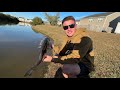 this canal has giant bass bank fishing