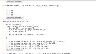 CH7 Multidimensional Arrays MCQ Java Language