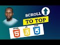 Back to top (scroll to top) button with smooth scroll effect using HTML, CSS, and JavaScript