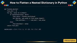 How to Flatten a Nested Dictionary in Python