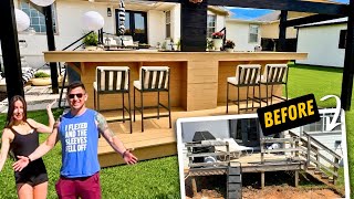 Backyard TRANSFORMATION! l Pool Bar Build