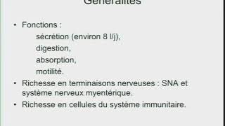 9  Physiologie de l'appareil digestif