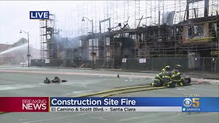Massive Fire Destroys Apartment Complex Under Construction In Santa Clara