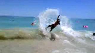 Hawaii Waikiki Beach bodyboard Sand Sliding, Skim, Skimboarding, Surf, Surfing Style Pro Movie Video