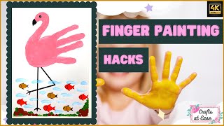 How to Finger Paint Swan | Easy Finger Painting  | Swan Painting Finger | Crafts At Ease
