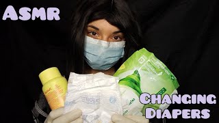 ASMR ◇ Changing your diapers with surgical latex gloves 💫