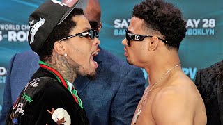 GERVONTA DAVIS \u0026 ROLLY ROMERO HEATED VERBAL EXCHANGE IN FACE OFF IN NEW YORK!