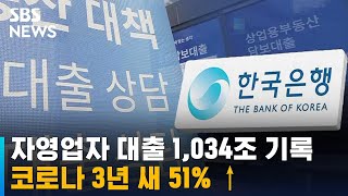 자영업자 대출 1분기 말 1,034조…코로나 3년 새 51% ↑ / SBS