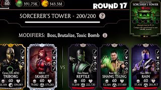 Fatal Sorcerers Tower Match 200 \u0026 180 Fight + Rewards MK Mobile | Wizard Tower Fusion X Equipment