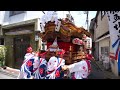 平成２８年大阪市生野区御幸森天神宮夏祭り勝五地車曳行その１