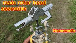 how to assemble homemade rc helicopter main rotor head.in hindi.||#helicopters.#flyasssam.