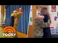 Military dad surprises daughters at school with touching reunion