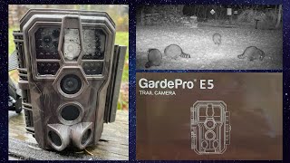 Testing out my new Trail Cam - GardePro E5 Trail Camera -Raccoons - Opossum - Backyard Wildlife