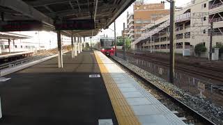 名鉄神宮前駅1番線　普通佐屋行き到着