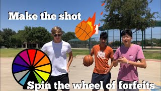 Make the shot, spin the wheel of forfeits!