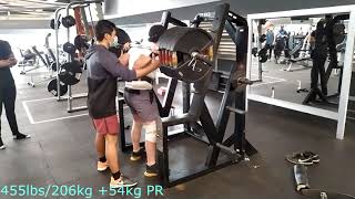 New pr squat 455lb/206kg 19 years old  natural transfomation suscribete y dale like me ayuda mucho