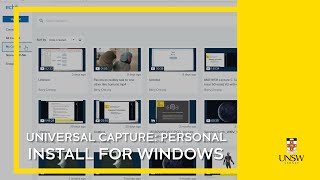 Echo360 Universal Capture - Install for Windows