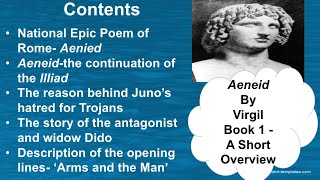 Aenied By Virgil-Book1 Summary/A Short Overview