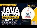 Java Tutorial for Beginners | Day 1 – Introduction to Java | JVM JDK JRE Explained