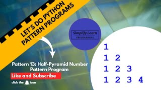 How To Create Half-Pyramid Number Pattern Program (Python Program)
