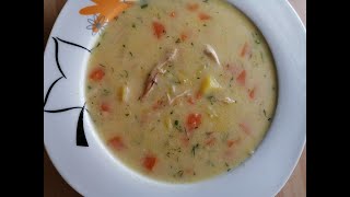 Frikase me mish pule, supe fantastike/Hühnersuppe