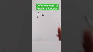 Definite Integral of Absolute Function