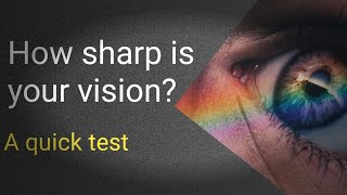 How good are your eyes-Quick test | Color vision test | Colorblind test