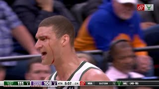 Brook Lopez was FUMING after contact to face went without a whistle