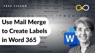 How to Create Labels Using Mail Merge in Word | Microsoft Word 365 - Basic & Advanced Course