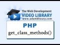 PHP Tutorial - get_class_methods() Function Object Oriented Programming OOP