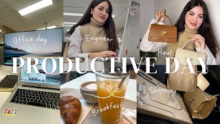 A Productive Day In My Life (Work💻Shopping🛍️Food🥘Cooking👩🏻‍🍳)دوزو معايا نهاري فالخدمة و شوبينغ 🛍️