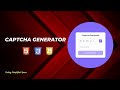 Captcha Generator | HTML, CSS & JavaScript