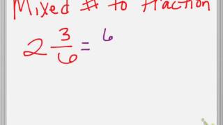 Lesson 7.6 Fractions \u0026 Mixed Numbers